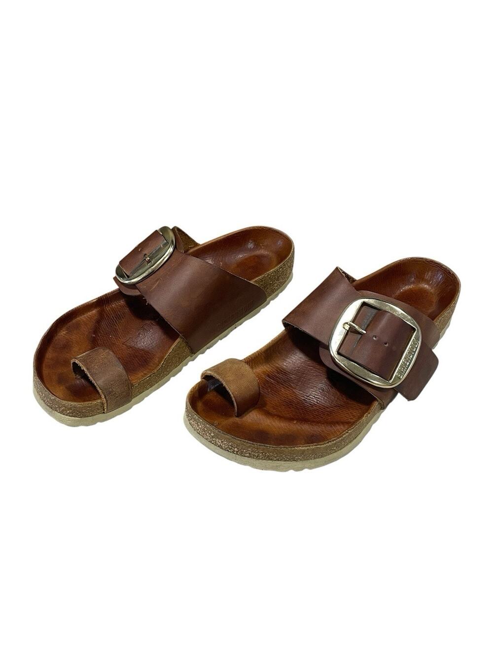 Birkenstock Miramar Big Buckle Toe Loop Brown Sandals Women’s EU 37 -US 6